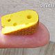 1 12 scale miniature - pieces of cheese for dollhouse miniature. Doll food. MiniDom (Irina). My Livemaster. Фото №6