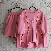 Одежда handmade. Livemaster - original item Sweatshirt with imitation of a corset. Handmade.