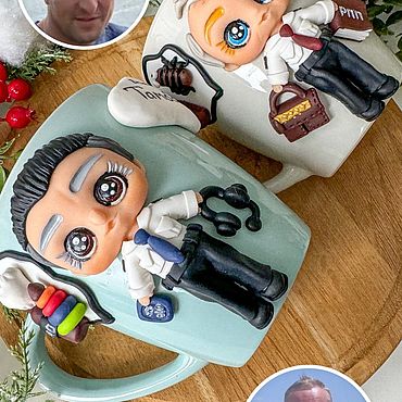 Посуда ручной работы. Ярмарка Мастеров - ручная работа Кружка по фотографии образу пилоты самолета. Handmade.