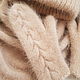 Beige set (hat, Bacchus, mittens) from the wool mink fur (Angora). Headwear Sets. Knitted with love. Online shopping on My Livemaster.  Фото №2