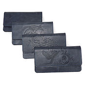 Сумки и аксессуары handmade. Livemaster - original item Purse: Women`s Blue leather Wallet. Handmade.