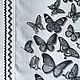 Дорожка на стол "Бабочки" с вязаным кружевом. Скатерти. 'СКАЗОЧНО КРАСИВО'-текстиль для дома. Ярмарка Мастеров.  Фото №4