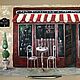  Французское винное кафе Объемная живопись 40х30, Картины, Москва,  Фото №1