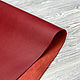 Luxury Tannery Red Fiesta (1,3-1,5 мм), цв. Красный, натуральная кожа. Кожа. Prima Pelle (Марина). Интернет-магазин Ярмарка Мастеров.  Фото №2