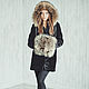 Black beaver fur coat with hood, Fur Coats, Moscow,  Фото №1