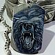 Order  Bear badge painted – men's jewelry. lacquer miniature. Livemaster. . Pendant Фото №3