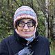 Заказать Комплект женский вязаный: шапка и снуд ( голубой/ терракот). IRINA GRUDKINA Handmade Knitwear. Ярмарка Мастеров. . Шапки Фото №3