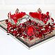 Заказать Корона красно-серебристая Ободок из камней Dolce. Мария Клишина Авторские украшения. Ярмарка Мастеров. . Ободки Фото №3