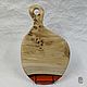 Заказать Сервировочная доска из тополя с янтарной заливкой. Akutrau Woodworking. Ярмарка Мастеров. . Подносы Фото №3