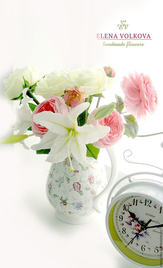 Интерьерные композиции ручной работы. Ярмарка Мастеров - ручная работа. Купить Букет из полимерной глины "Рождённая утром!". Handmade.