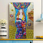 Картины и панно handmade. Livemaster - original item Mother and Child painting, Mosaic & Semi-precious Stones. Handmade.