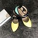 Cosmo sandals pale yellow/turquoise, Sandals, Moscow,  Фото №1