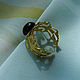 Ring with black agate in gold. Rings. CvetlanaCm (avtorbiju). Online shopping on My Livemaster.  Фото №2