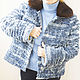 Denim Jacket with Mink Collar Cropped Denim Jacket, Outerwear Jackets, Taganrog,  Фото №1
