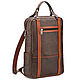 Leather backpack-bag 'Sebastian' (brown), Backpacks, St. Petersburg,  Фото №1