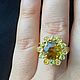 Кольцо с турмалином 4,56ct -12 мм. Кольца. GoldenFlower. Ярмарка Мастеров.  Фото №5