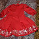 Dress for girls with embroidery, Childrens Dress, Ramenskoye,  Фото №1
