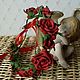 A wreath of red roses from Tamarana. Children\'s tiaras. Anghelina Kodryan. My Livemaster. Фото №4
