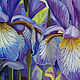 Painting 'Purple irises' oil on canvas 50h60 cm. Pictures. vestnikova. My Livemaster. Фото №4