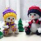  Снеговички, Амигуруми куклы и игрушки, Ижевск,  Фото №1