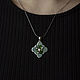 Кулон "Клевер" серебро, горячая эмаль, муассаниты, хромдио. Кулон. KLIM.jewelry.art. Ярмарка Мастеров.  Фото №4