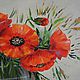 "Red poppies" oil Painting Flowers in a vase. Pictures. Kind paintings by Irina Belozerova. My Livemaster. Фото №5