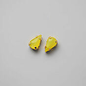 Материалы для творчества handmade. Livemaster - original item Vintage rhinestones 10h6 mm color Yellow Moonstone. Handmade.