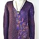 Order Long felted Cardigan jacket made of wool ' Purple fresh'. Charmante Tutenafelt (crealanafr). Livemaster. . Jackets Фото №3