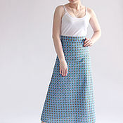 Одежда handmade. Livemaster - original item Summer long skirt made of cotton Circles. Handmade.