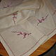 Скатерть из льна "Сакура". Скатерти. Анна Смирнова (embroiderylinen). Интернет-магазин Ярмарка Мастеров.  Фото №2