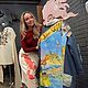 Рисунки на одежде Роспись джинсовки Куртка с принтом Сальвадор Дали. Пальто. Наталья Ридная. NataliaDenimArt. Ярмарка Мастеров.  Фото №6