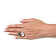 Quartz ring, dark blue ring, white ring two stones. Rings. Irina Moro. My Livemaster. Фото №5