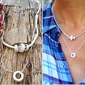 Украшения handmade. Livemaster - original item Double chain necklace - stylish decoration for every day. Handmade.
