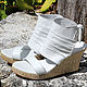 Wedge shoes from a genuine leather of lamb, Shoes, Denpasar,  Фото №1