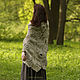 Накидка цвета льна из мотивов. Палантины. IRINA GRUDKINA Handmade Knitwear. Ярмарка Мастеров.  Фото №5