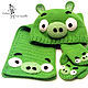 Шапка, шарф, варежки "Bad Piggies". Шапки детские. Лена Потапова (Вязать люблю). Ярмарка Мастеров.  Фото №4