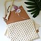  Бежевая сумочка бохо. Пляжная сумка. Liana_bags. Ярмарка Мастеров.  Фото №5