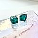 8 мм. Бусина куб Swarovski 5601, Emerald, Кристаллы, Москва,  Фото №1