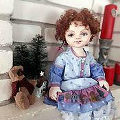 Текстильная кукла Пупс в колыбельке