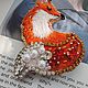 Брошь-булавка ручной работы "Лиса" "Лисичка". Брошь-булавка. Alice_accessories. Ярмарка Мастеров.  Фото №4