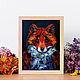 Mini painting fox miniature oil painting animals. Pictures. Colibri Art - Oil Painting. Online shopping on My Livemaster.  Фото №2