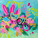 Картина "Цветочная абстракция", холст на подрамнике, Картины, Санкт-Петербург,  Фото №1