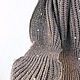 Вязаный кашемировый шарф-бант серый Тауп с пайетками. Шарфы. ramremik-knitting-cashmere. Интернет-магазин Ярмарка Мастеров.  Фото №2