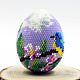Order Easter egg from beads 'birds on a branch'. KOTiYA. Livemaster. . Eggs Фото №3