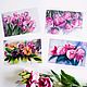 Postcards with flowers in a set for women colleagues bouquet. Cards. Olga Ermakova art. Online shopping on My Livemaster.  Фото №2