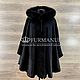 In stock! Poncho with fur hood with zipper, Ponchos, Moscow,  Фото №1