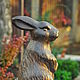 Статуэтка Кролик из бетона под чугун садовый декор, Статуэтки, Азов,  Фото №1