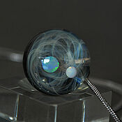 Украшения handmade. Livemaster - original item Pendant with two opals - Mysterious Galaxy 10. Handmade.