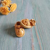 Куклы и игрушки handmade. Livemaster - original item Sandals for doll ob11 color - dark yellow18mm. Handmade.
