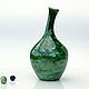 Керамика Dilь_art вазы ручной работы ваза для цветов интерьерная керамика авторская керамика для интерьера бутылка интерьерная современный интерьер ваза с узким горлом ваза зеленая гончарная керамика